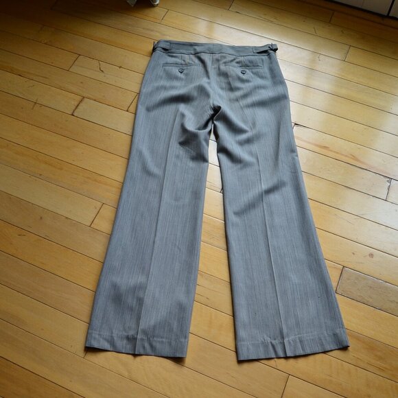 Theory Striped Wool Wide Leg Pants Size 4 Women - Picture 8 of 11